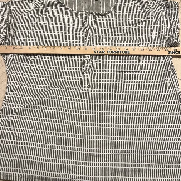 Notations Women's Long Sleeve Shirt Top Size XL Striped/Geometric Poly Blend - Picture 7 of 7